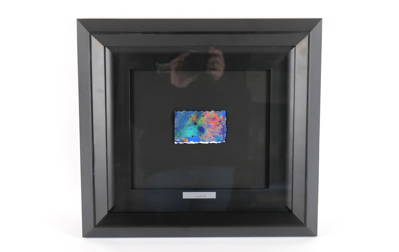 Watercolor by Wyland: Watercolor by Wyland(1956-), miniature abstract WMA-696 comes with COA from Princess Fine Arts. Measures 16.5 inches tall by 18 inches long. Image is 2 inches tall by 3 inches long. Robert Wyland, kno