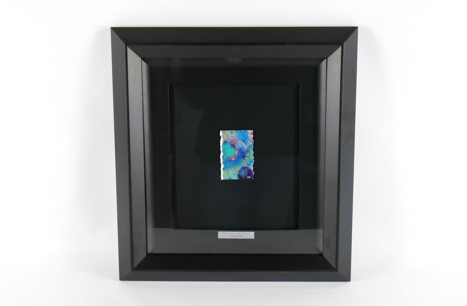 Watercolor by Wyland: Watercolor by Wyland (1956-), miniature abstract WMA-700 comes with COA from Princess Fine Arts. Measures 17.5 inches tall by 16 inches long. Image is 3 inches tall by 2 inches long. Robert Wyland, kn