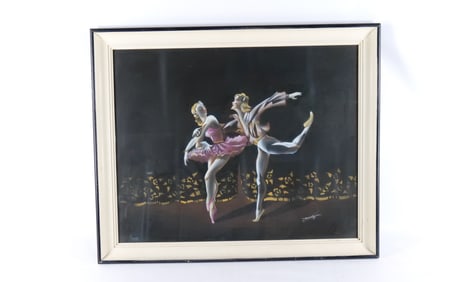 Vintage Print of Art Deco Ballerinas
