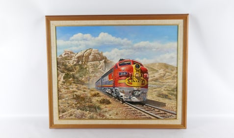 Framed oil on Board Entitled "The Chief" by Tony Fachet