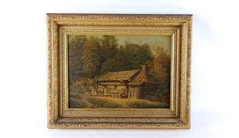 Early Lithograph on Canvas After J.H. Gregg