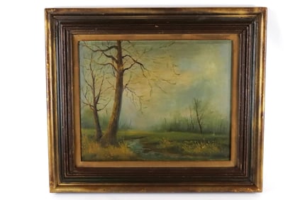 Oil on Canvas depicting a landscape
