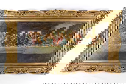 Oil on Canvas depicting The Last Supper