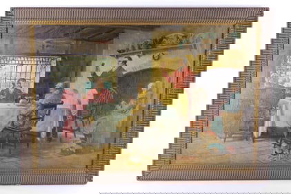 Serigraph on Canvas with hand painted accents