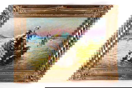 Serigraph on Canvas with hand painted accents