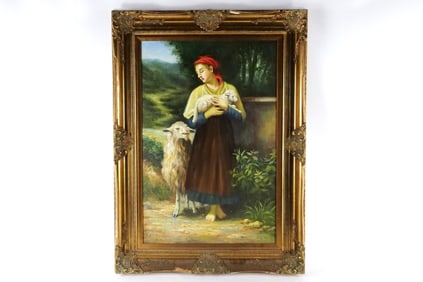 Serigraph on Canvas with hand painted accents