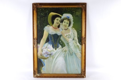 Serigraph on Canvas with hand painted accents