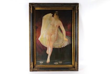 Serigraph on Canvas with hand painted accents