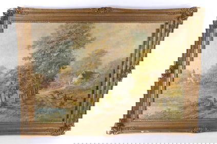 Oil on Canvas depicting a Fall Landscape