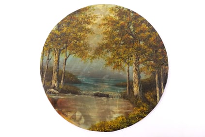 Oil on Canvas mounted on board by Emile Muner