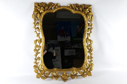 Gold gilded mirror