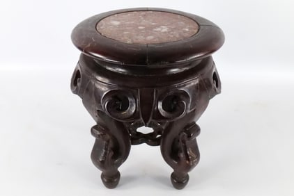 Marble Top Oriental Style Plantstand