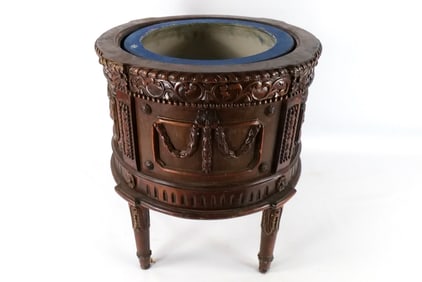 Carved Mahogany Planter
