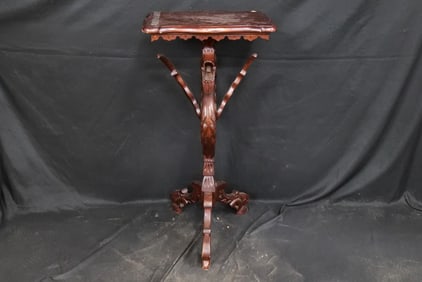 Mahogany Carved Pedestal