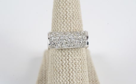 Oscar Friedman 18K White Gold Diamond Ring
