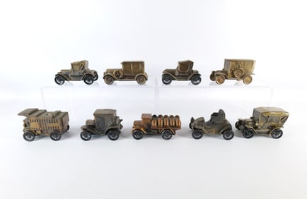 Lot of 9 Mixed Metal and Brass Banks