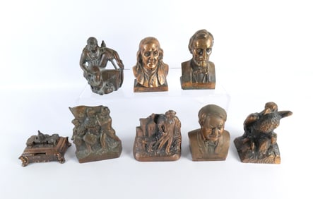 Lot of 8 Vintage Mixed Metal and Brass Banks