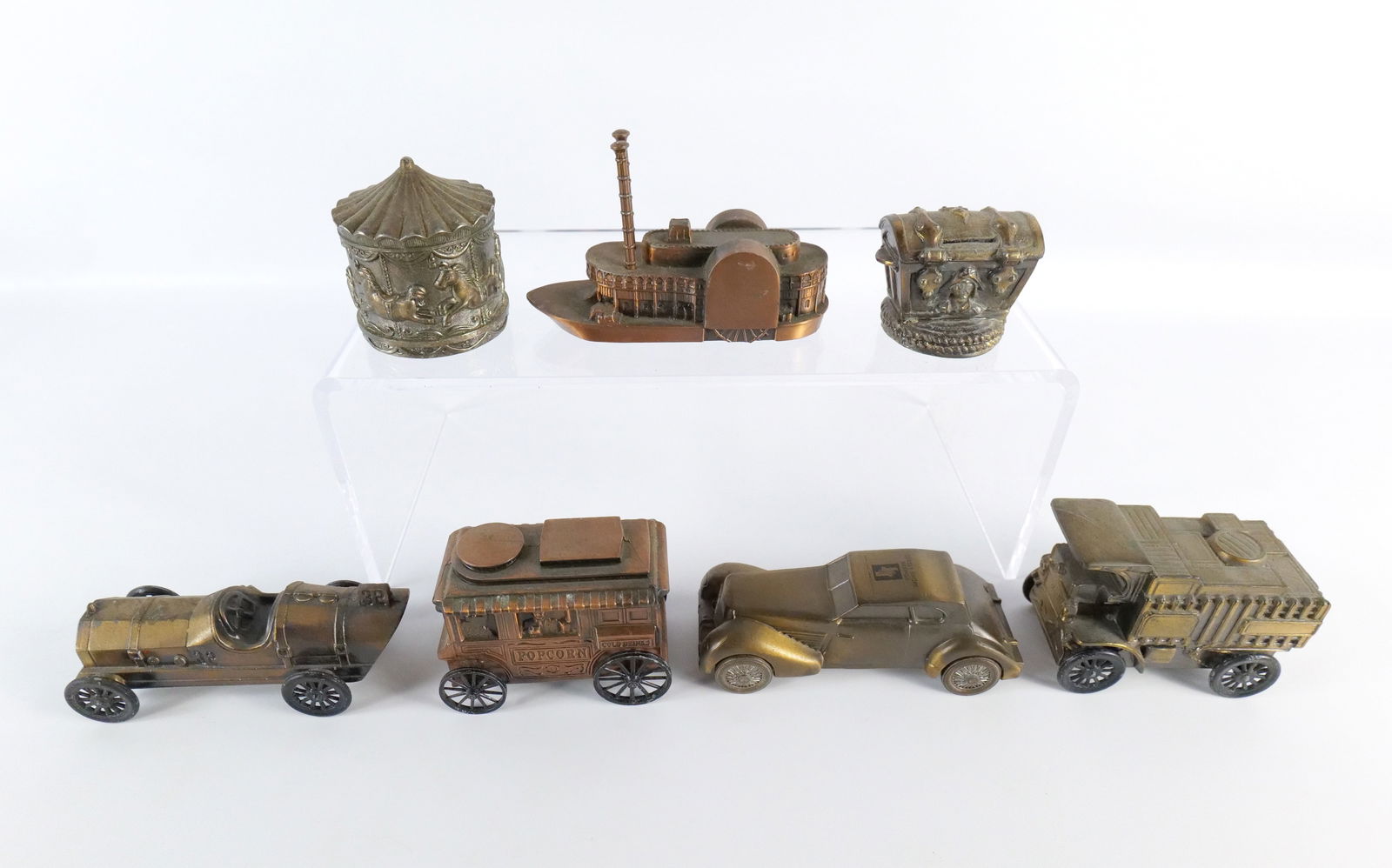 Lot of 7 Vintage Brass and Mixed Metal Banks (1 of 13)