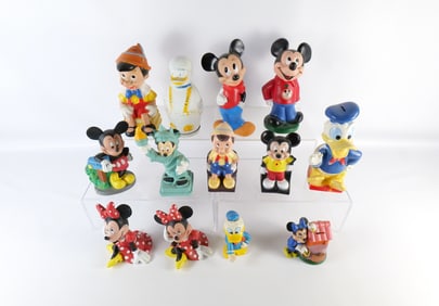 Lot of Disney Plastic Character Banks