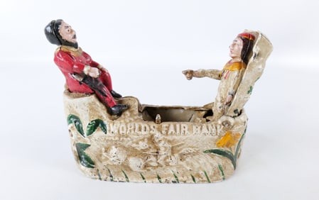World's Fair Columbus Cast Iron Reproduction Mechanical Bank - Book of Knowledge