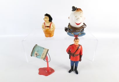 Lot of 4 Vintage Plastic Banks