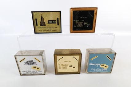 Lot of 5 Coin Bank Calendars