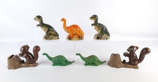 Lot of 7 Vintage Plastic Banks