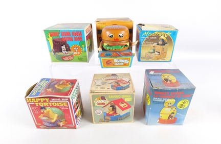 Lot of 6 Banks in Original Boxes