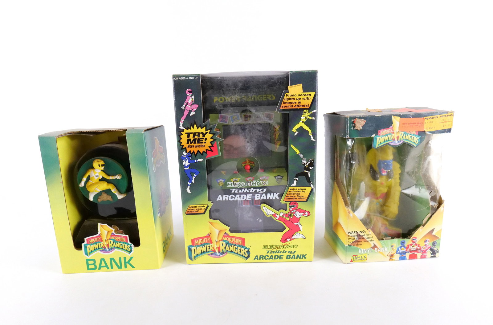 Lot of 3 Mighty Morphin Power Rangers Banks (1 of 9)
