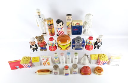 Lot of Food Related Novelty Banks