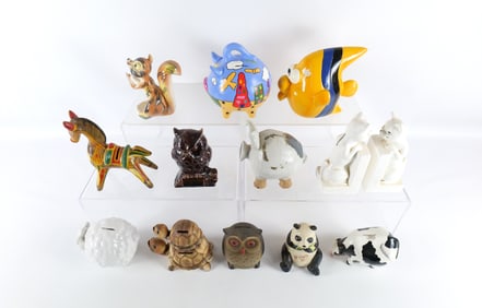Lot of Mixed Animal Themed Banks