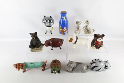 Lot of Mixed Animal Themed Banks