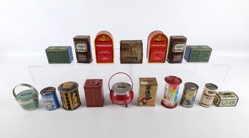 Lot of Vintage Metal Banks