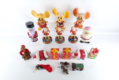 Lot of Mixed Material Christmas Themed Banks