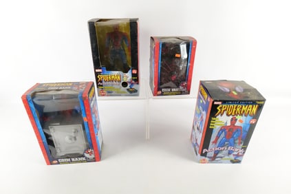 Lot of 4 Spider-Man Banks - In Original Boxes
