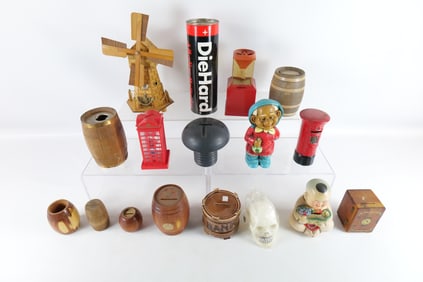 Lot of Assorted Novelty Banks