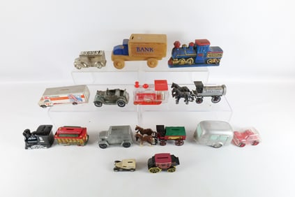 Lot of Assorted Material Vehicle Banks