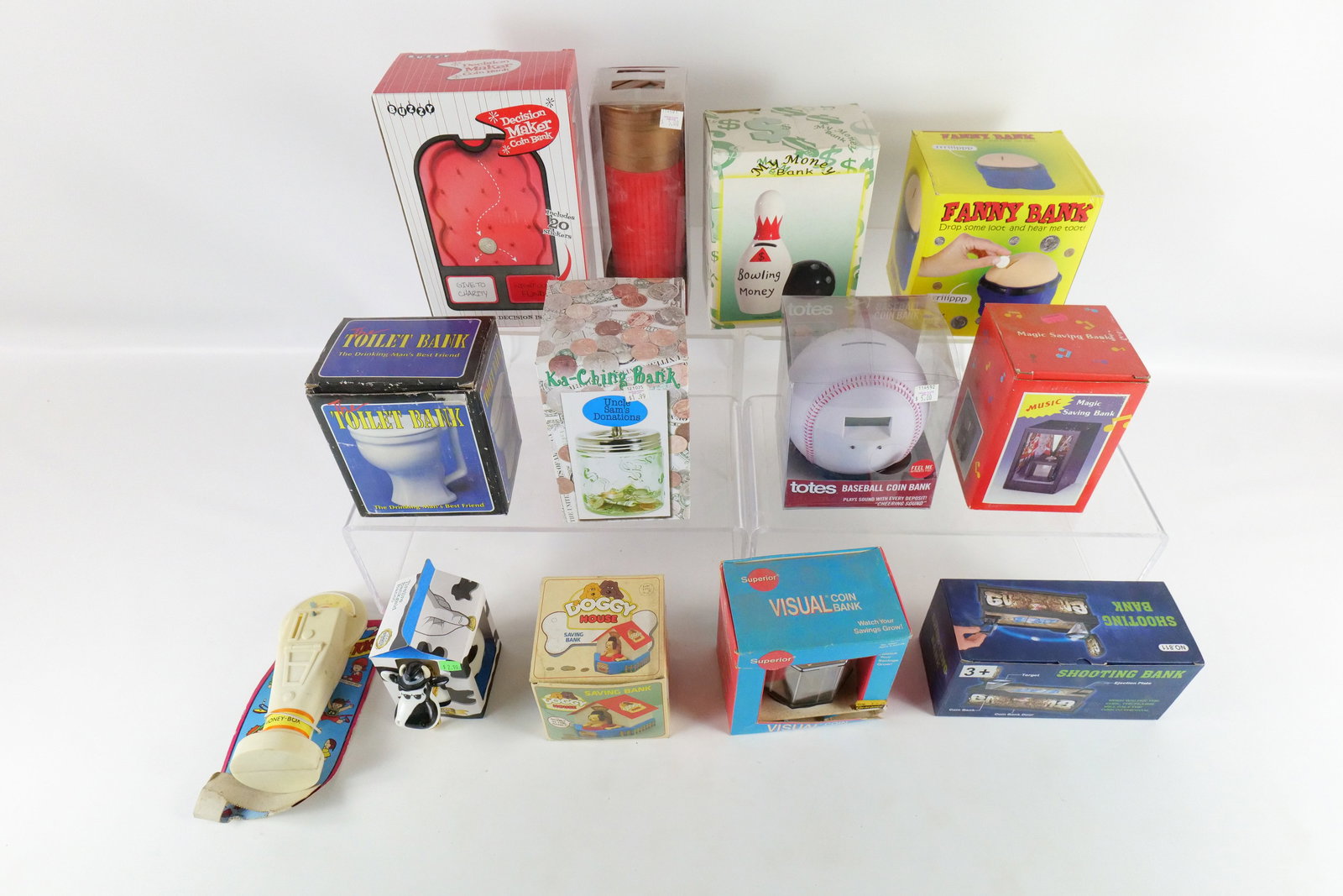 Lot of 13 Novelty Banks - In Original Boxes (1 of 15)