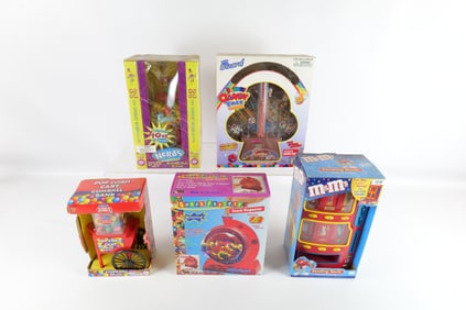 Lot of Candy Dispensers and Banks in Original Boxes