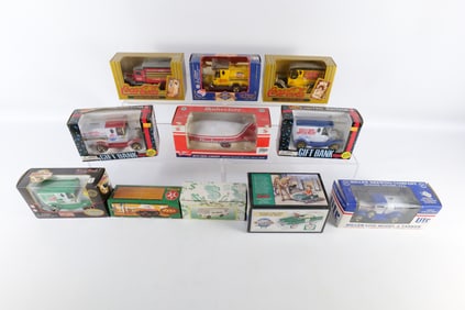 Lot of Diecast Vehicle Advertising Banks