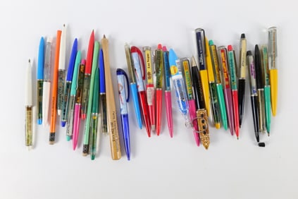 Lot of Novelty Travel and Advertising Pens and Pencils