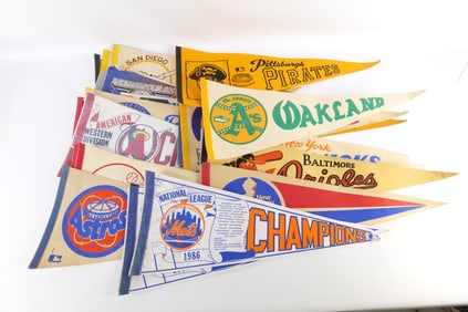 Group Lot of Sports Pennants