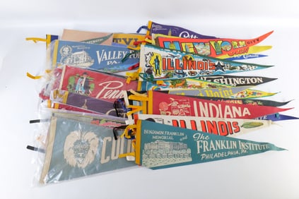 Group Lot of Souvenir Pennants