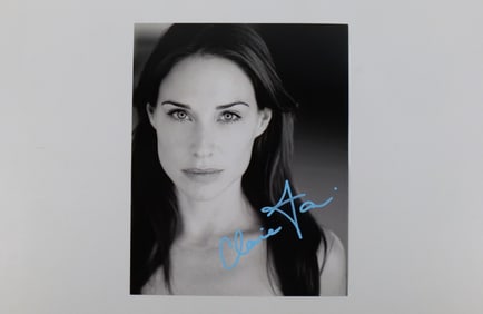 Black and White Signed Photograph of Claire Forlani