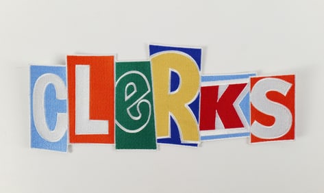 Clerks Embroidered Iron On Patch
