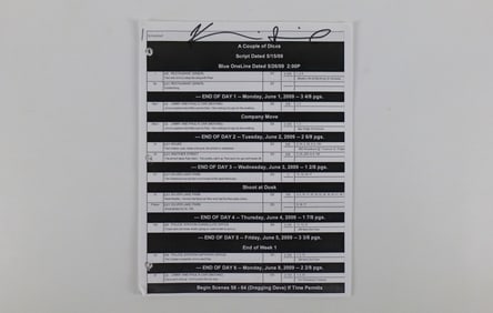 A Couple of Dicks Production Schedule