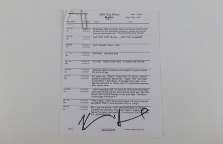 ADR Cue Sheet for Jay for ClerksX Missing Scene
