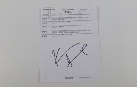 ADR Cue Sheet for Mr. Duyer for ClerksX Missing Scene