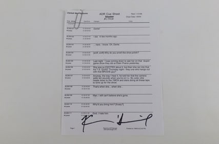 ADR Cue Sheet for Alyssa for ClerksX Missing Scene