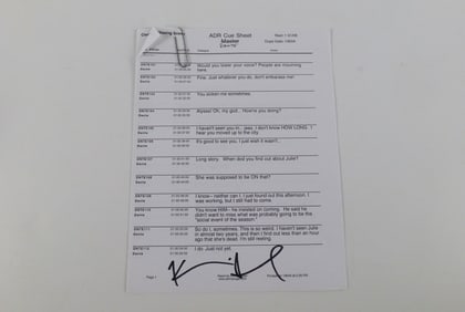 ADR Cue Sheet for Randal for ClerksX Missing Scene